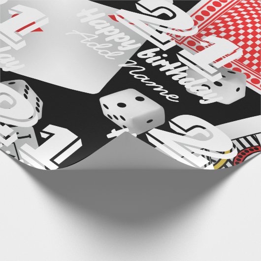 Karten und Würfel Geschenkpapier (Ecke)