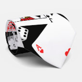 Karten und Würfel Krawatte (Gerollt)