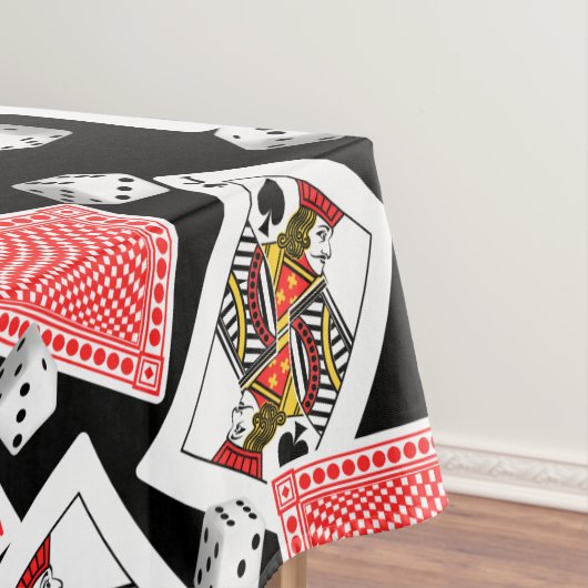 Karten und Würfel Tischdecke (Beispiel)