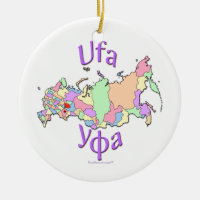 Karten-Verzierung Ufas Russland