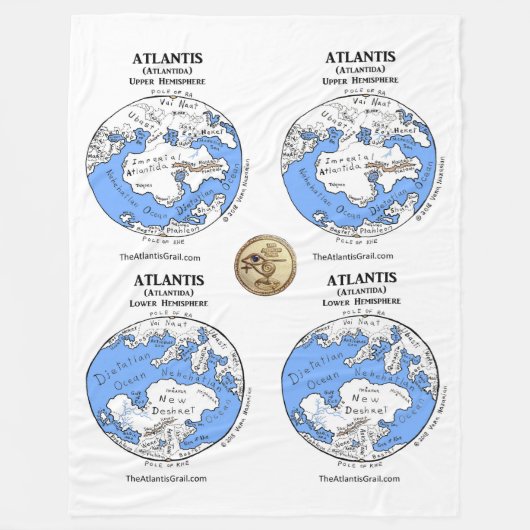 Karten von Atlantis - Fleece Blanket (Vorderseite)