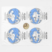 Karten von Atlantis - Fleece Blanket (Vorderseite (Horizontal))