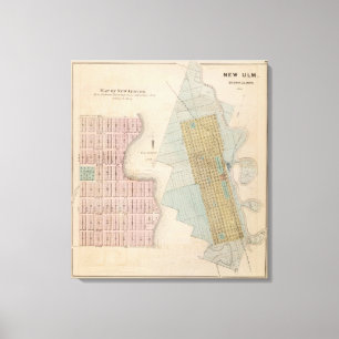 Karten von New Auburn, Minnesota Leinwanddruck