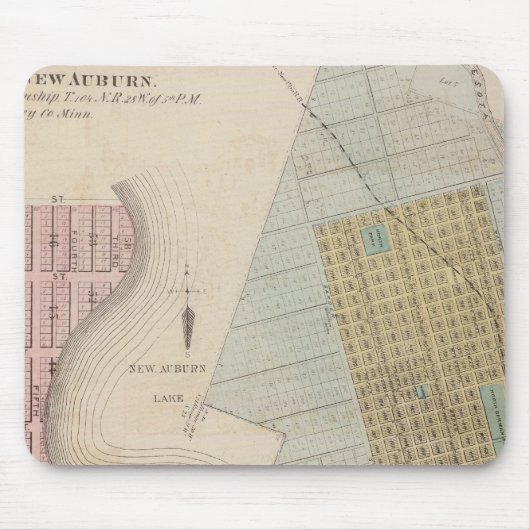 Karten von New Auburn, Minnesota Mousepad (Vorne)
