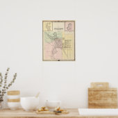 Karten von Stevens Point, Elroy und Wonewoc Poster (Küche)