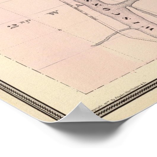 Karten von Stevens Point, Elroy und Wonewoc Poster (Ecke)