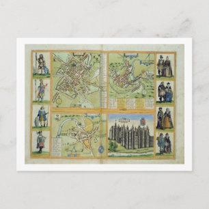 Karten von York, Shrewsbury, Lancaster und Richmon