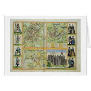 Karten von York, von Shrewsbury, von Lancaster und
