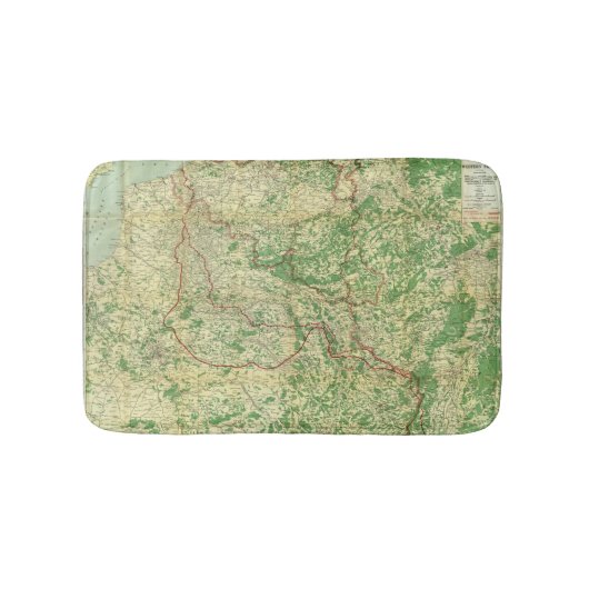 Karten-Western-Front Badematte (Vorderseite)