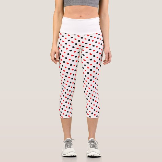 Karten Wiederholen Muster Yoga Capris (Vorderseite)