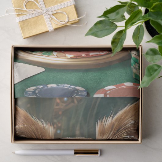 Karten zählen, Steampunk Chihuahua Poker Boss Seidenpapier (Geschenk)