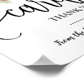 Karten zeichnen Dusche Hochzeitsempfang Rosa Blume Poster (Ecke)