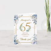 Karten zum 65. Geburtstag - gefaltete Dankeskarten (Vorderseite)