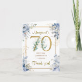 Karten zum 70. Geburtstag gefaltet und mit Dankesc (Vorderseite)