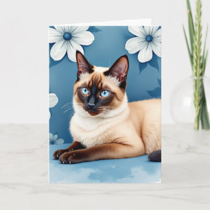 Karten zum Muttertag mit blauäugiger Katze