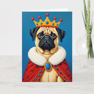 Karten zum Vatertag mit gekröntem Hund