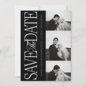 Kartenankündigung mit Seitenskript und Speichern d Save The Date (Vorderseite)