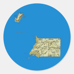 Kartenaufkleber Äquatorialguinea Runder Aufkleber