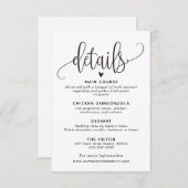 Kartenausweis für die Hochzeit RSVP Karte (Vorne/Hinten)