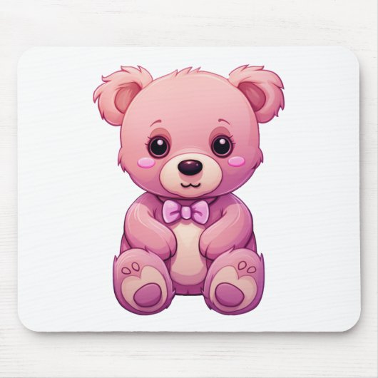 Kartenbär-Illustration Mousepad (Vorne)