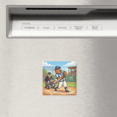 Kartenbär spielt Baseball Magnet (In Situ (Geschirrspüler))