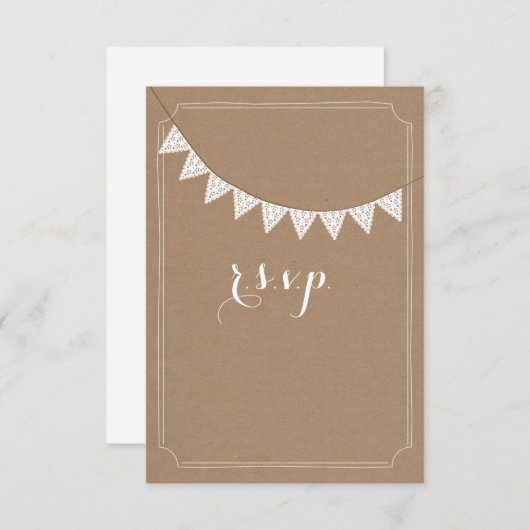 Kartenbestand Inspiriert Eyelet Bunting RSVP (Vorne/Hinten)