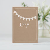 Kartenbestand Inspiriert Eyelet Bunting RSVP Karte (Stehend Vorderseite)