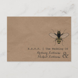 Kartenbestand Inspiriert Honey Bee Wedding R.S.V.P RSVP Karte