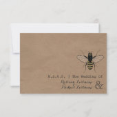 Kartenbestand Inspiriert Honey Bee Wedding R.S.V.P RSVP Karte (Vorderseite)