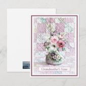 Kartenbeweis Großmutter-Vase Dankeskarte (Vorne/Hinten)
