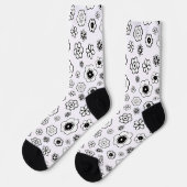 Kartenblumen Socken (Linkes Detail)
