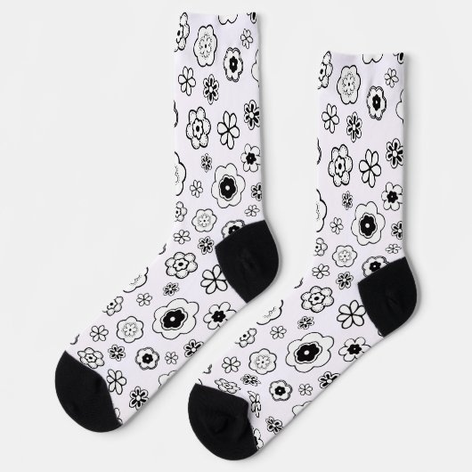 Kartenblumen Socken (Linkes Detail)
