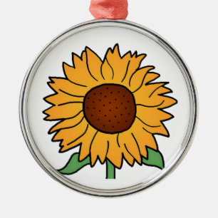 Kartenblumen, Sommerblumen Sonnenblume Ornament Aus Metall