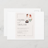 Kartenbreitung Ewige Liebe Herzlichen Glückwunsch Postkarte (Vorne/Hinten)