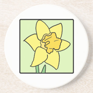 Kartenclip-Art Osterglocke Frühlingsgarten Blume Sandstein Untersetzer