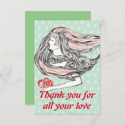 Kartendanke RSVP Karte (Vorne/Hinten)