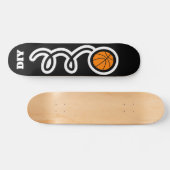 Kartendeck für Basketball-Designs in Monogramm Skateboard (Horizontal)