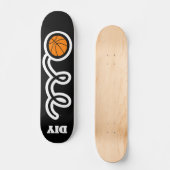 Kartendeck für Basketball-Designs in Monogramm Skateboard (Vorderseite)