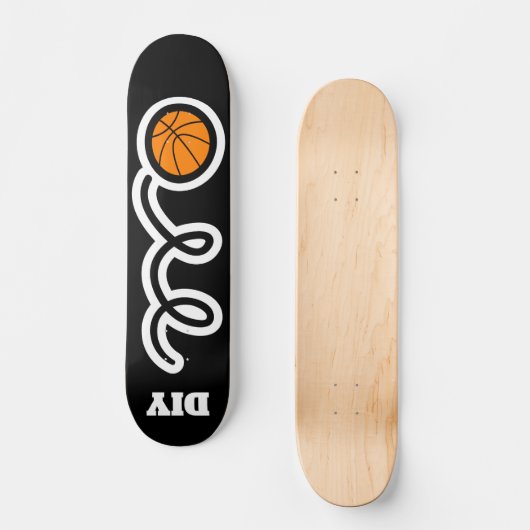 Kartendeck für Basketball-Designs in Monogramm Skateboard (Vorderseite)