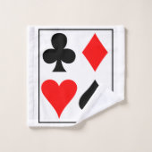 Kartendesign, eckige Wand, Taschenuhr Badhandtuch Set (Waschlappen)