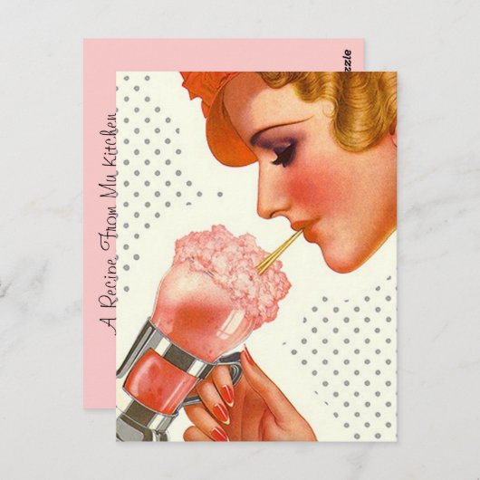 Kartendesign für Rezepte zur Weitergabe von Rezept Postkarte (Vorne/Hinten)