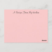 Kartendesign für Rezepte zur Weitergabe von Rezept Postkarte (Rückseite)