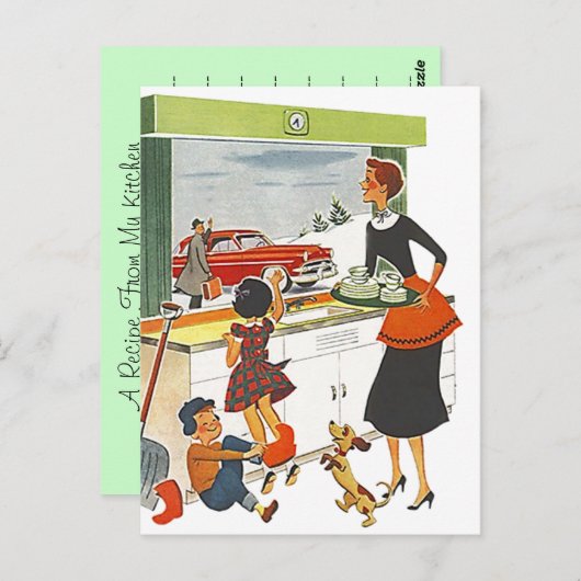 Kartendesign für Rezepte zur Weitergabe von Rezept Postkarte (Vorne/Hinten)