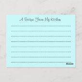 Kartendesign für Rezepte zur Weitergabe von Rezept Postkarte (Rückseite)