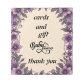 Kartendusche Notizblock (Vorderseite)