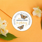 Kartendusche Schmetterling Umschlag Aufkleber