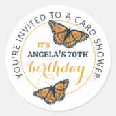 Kartendusche Schmetterling Umschlag Aufkleber (Vorderseite)