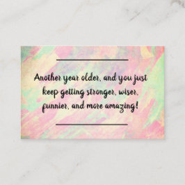 Karteneinlage - Geburtstagsgrüße! Visitenkarte