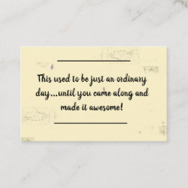 Karteneinlage - Geburtstagsnachricht - Kein normal Visitenkarte