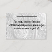 Karteneinlage - Gruß General mit DREHUNG! Visitenkarte (Rückseite)